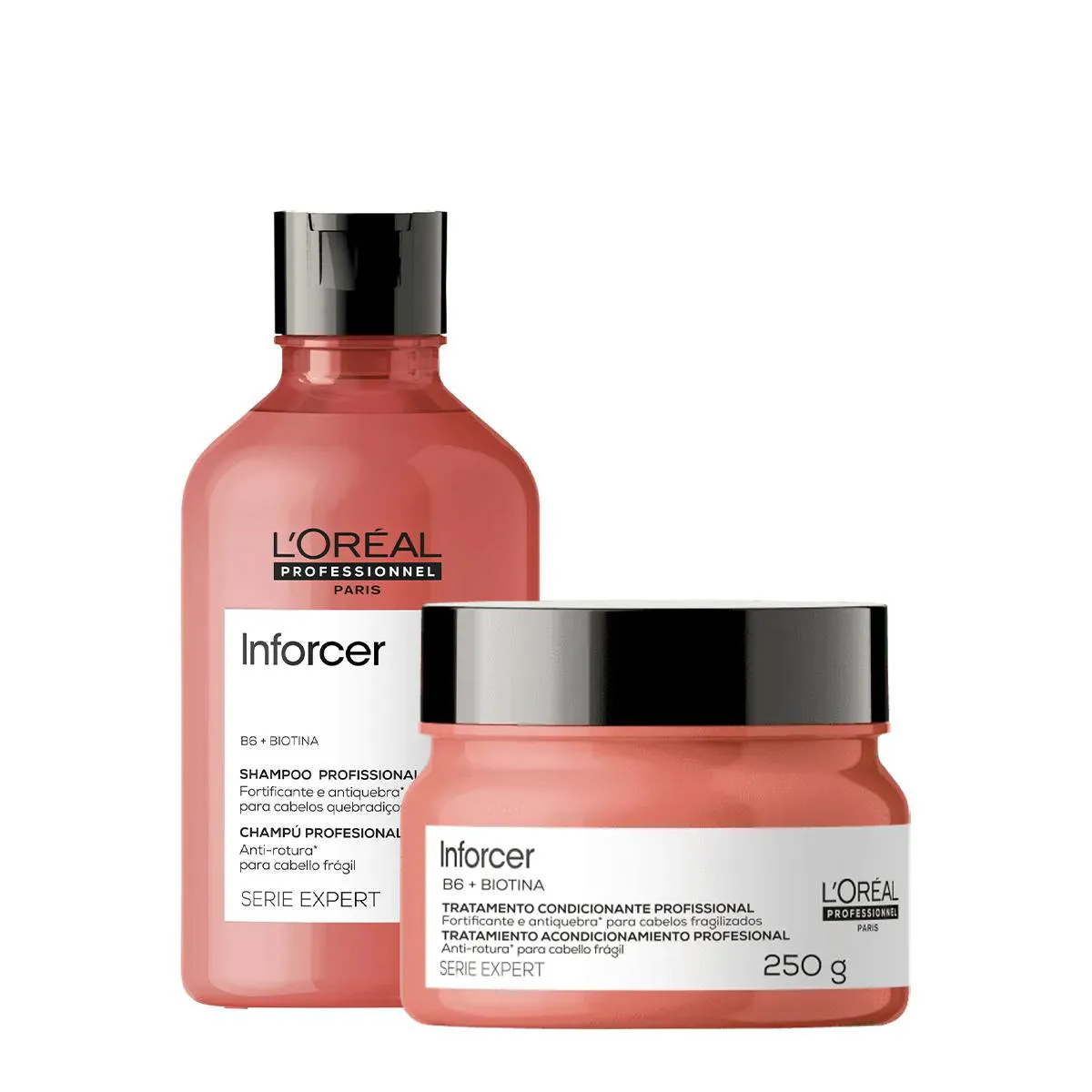 Kit L'Oréal Professionnel Inforcer Serie Expert - Shampoo 300ml + Máscara 250g (2 produtos)