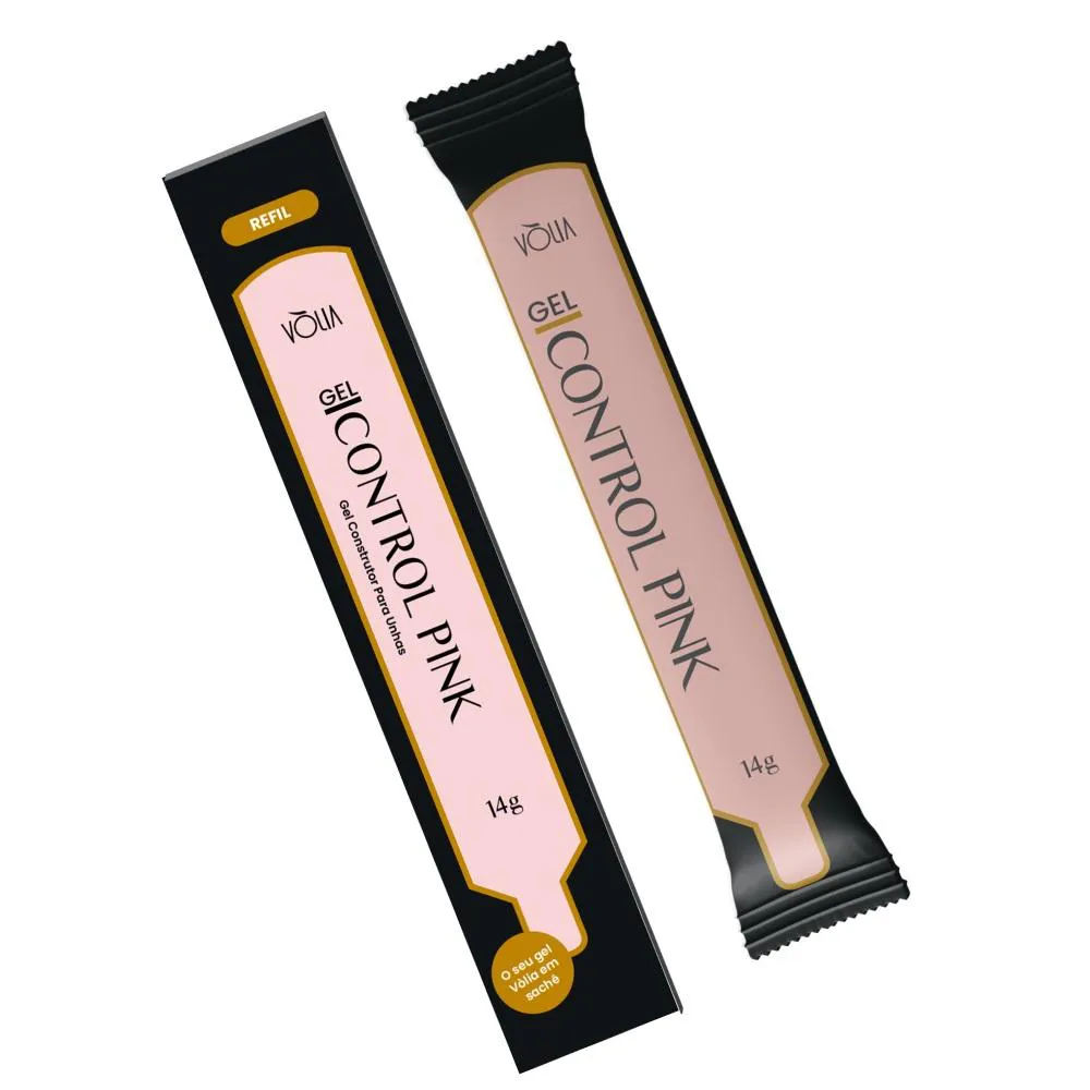 SACHE GEL CONTROL PINK 14G PARA UNHAS EM GEL VOLIA