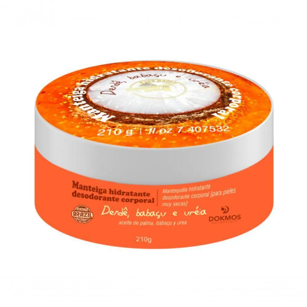 MANTEIGA HIDRATANTE DENDê, BABAçU E URéIA - DOKMOS - 200GR