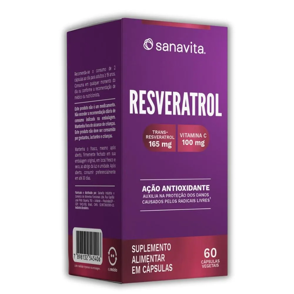 TRANS-RESVERATROL 60 CáPSULAS 277MG SANAVITA