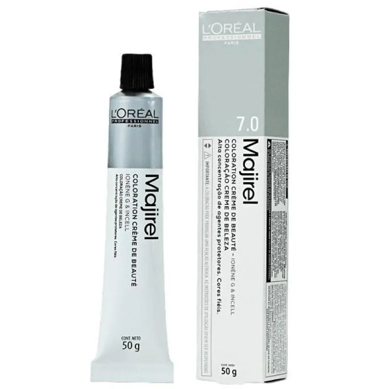 COLORAçAO PROFISSIONAL MAJIREL LOREAL 50G COR 7.0 LOURO NATURAL PROFUNDO