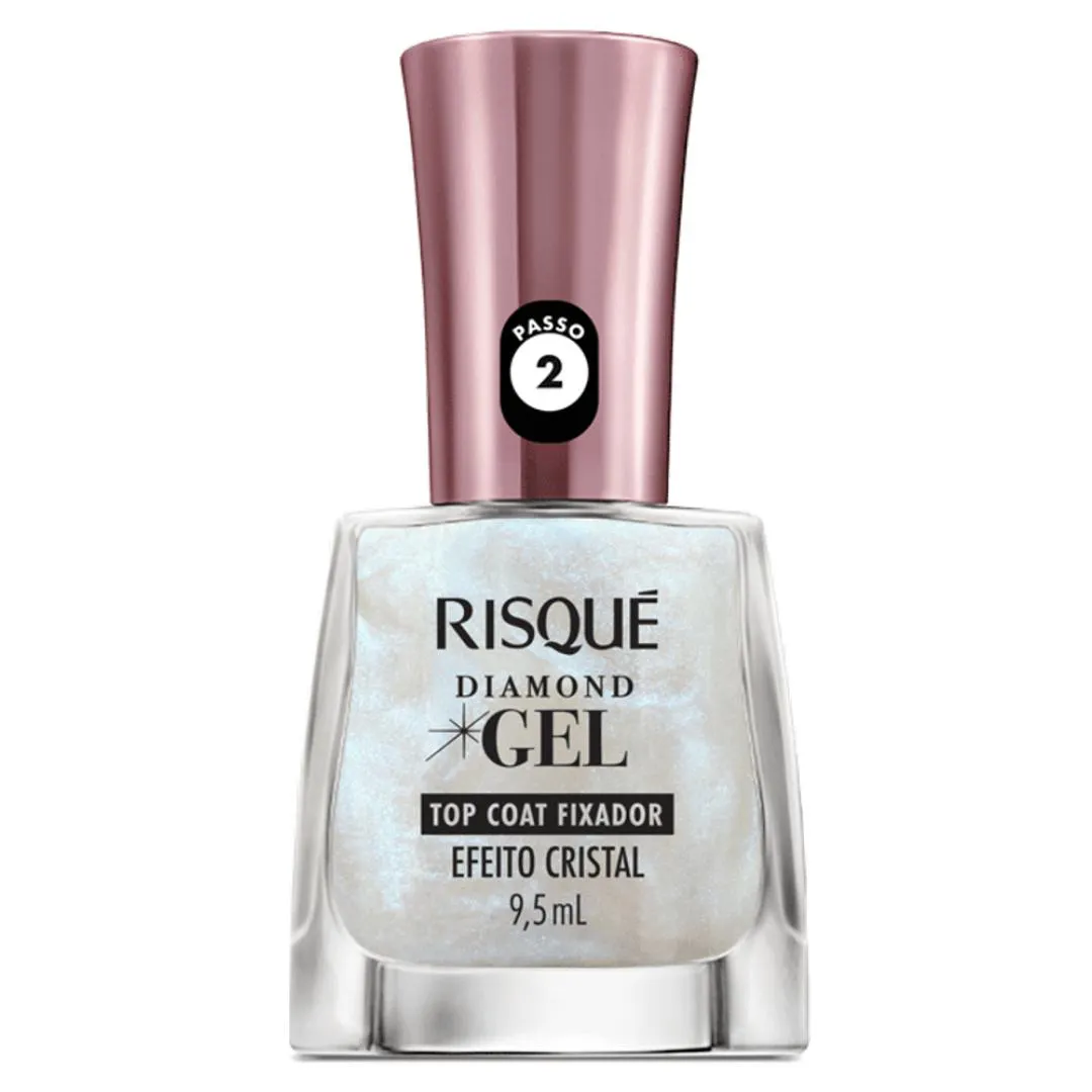 TOP COAT RISQUé DIAMOND GEL EFEITO CRISTAL - 9,5 ML