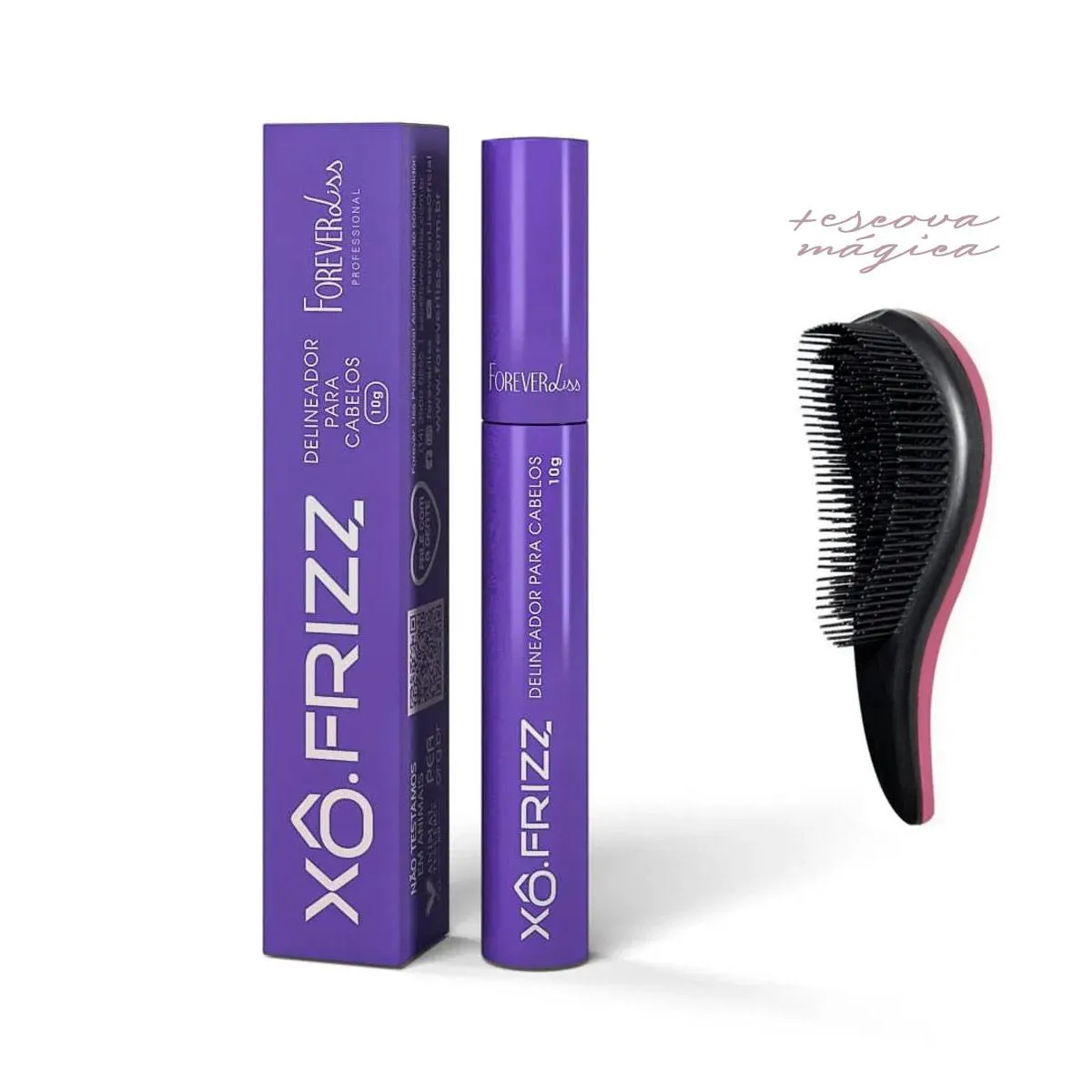 Xô FRIZZ DELINEADOR PARA CABELO REBELDE FOREVER LISS +ESCOVA