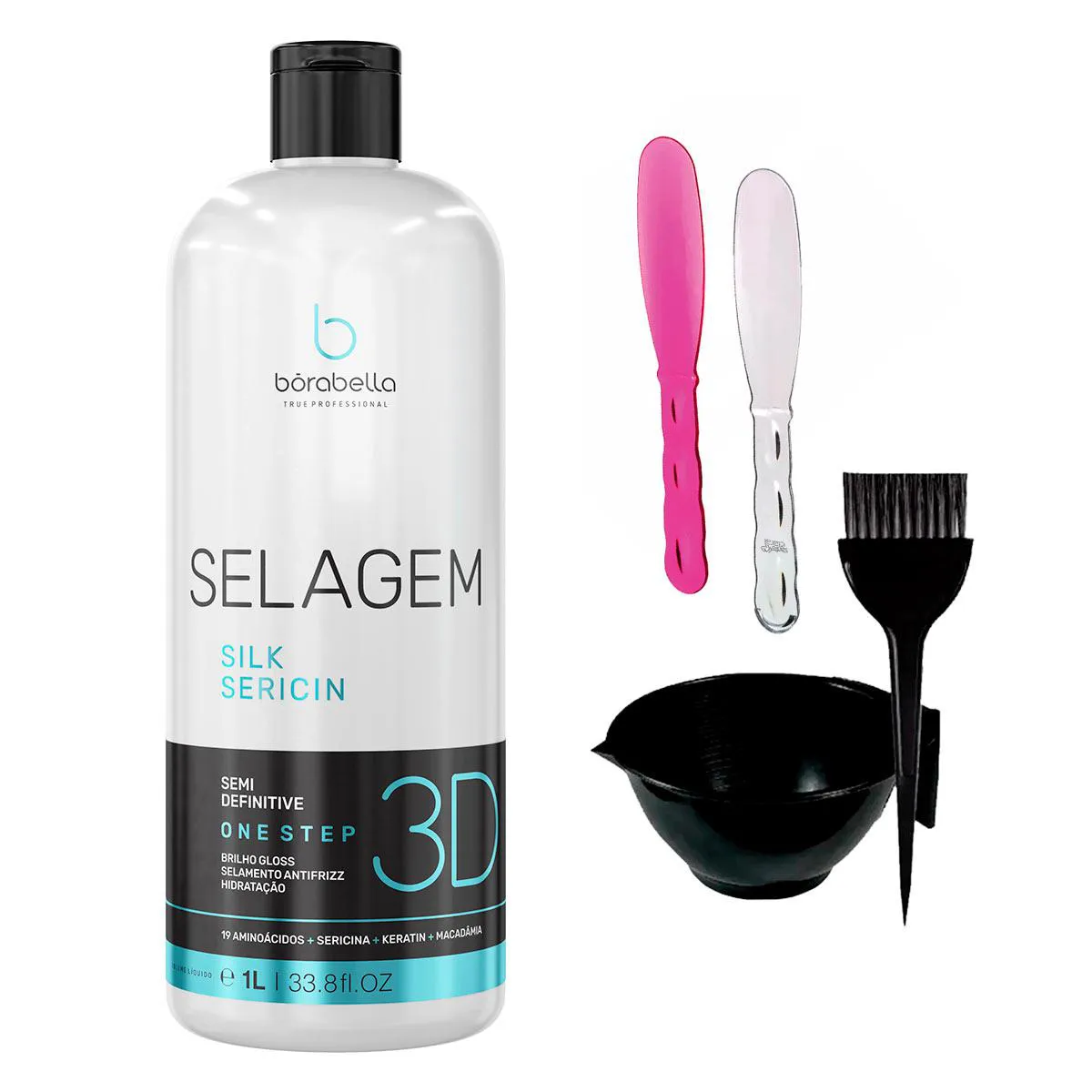 SEMI DEFINITIVA BORABELLA SELAGEM 3D 1L +2 ESPáTULAS+CUMBUCA