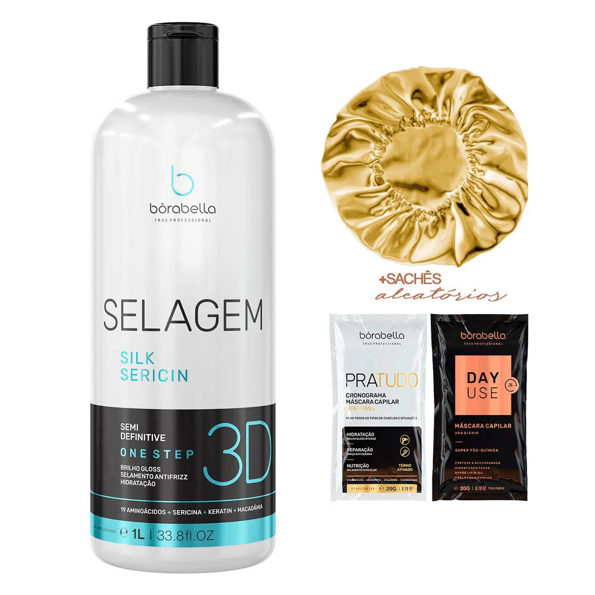 SEMI DEFINITIVA BORABELLA SELAGEM 3D 1L +SACHêS/TOUCA CETIM