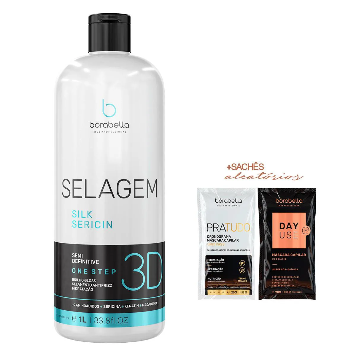 SEMI DEFINITIVA BORABELLA SELAGEM 3D 1L LISO PERFEITO +SACHê