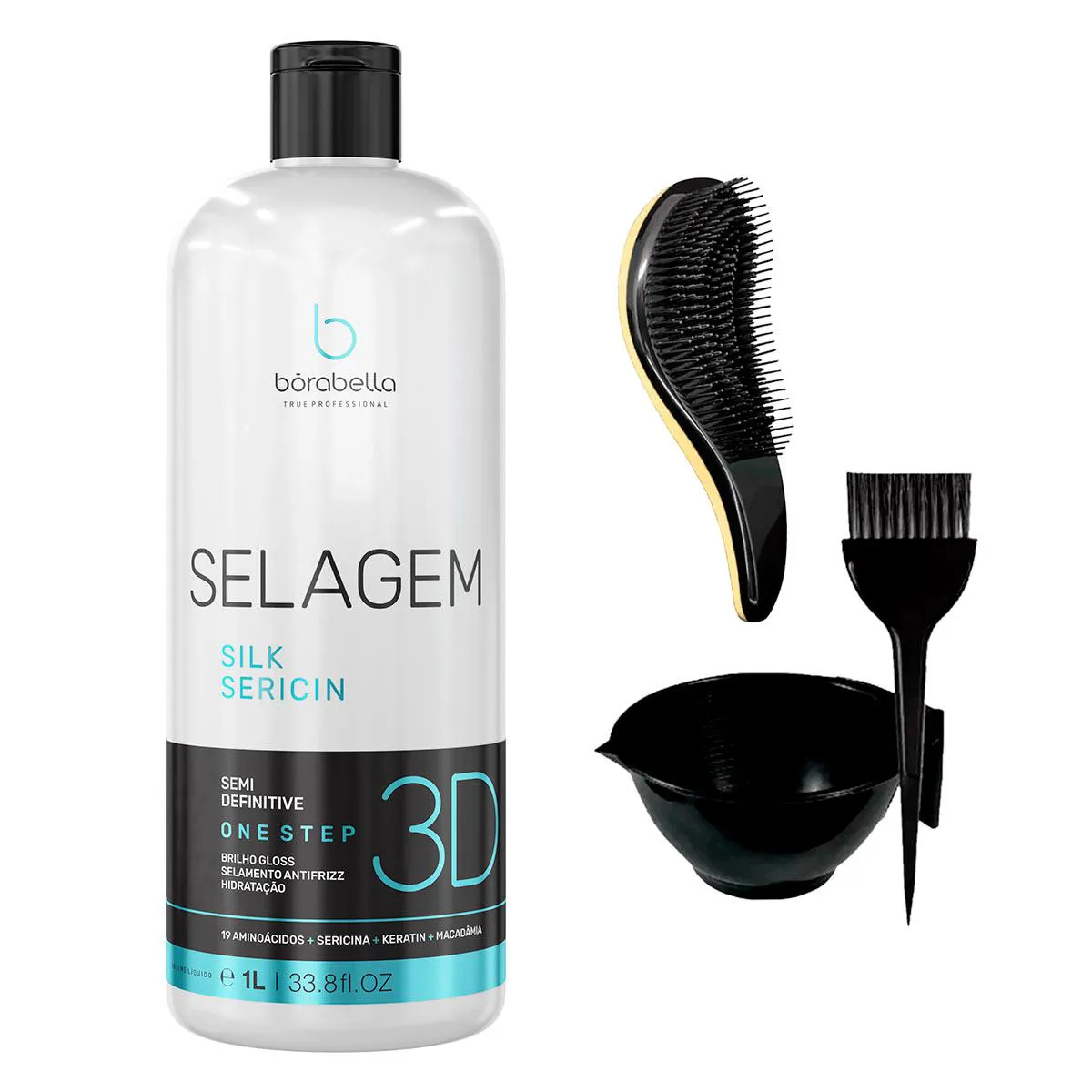 SELAGEM SEMI DEFINITIVA BORABELLA 3D 1 LITRO +CUMBUCA/ESCOVA