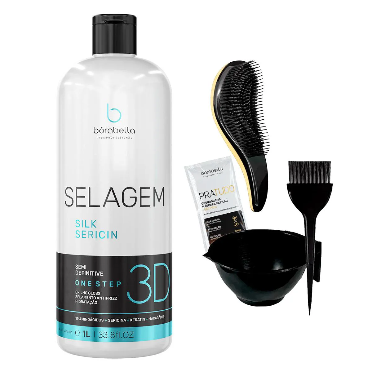 BORABELLA 3D SELAGEM 1L LISO ESCORRIDO +CUMBUCA/ESCOVA/SACHê