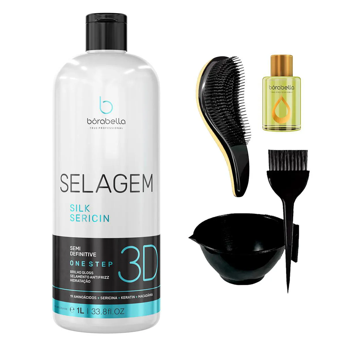 SELAGEM BORABELLA 3D 1L LISO PERFEITO +CUMBUCA/ESCOVA/ÓLEO