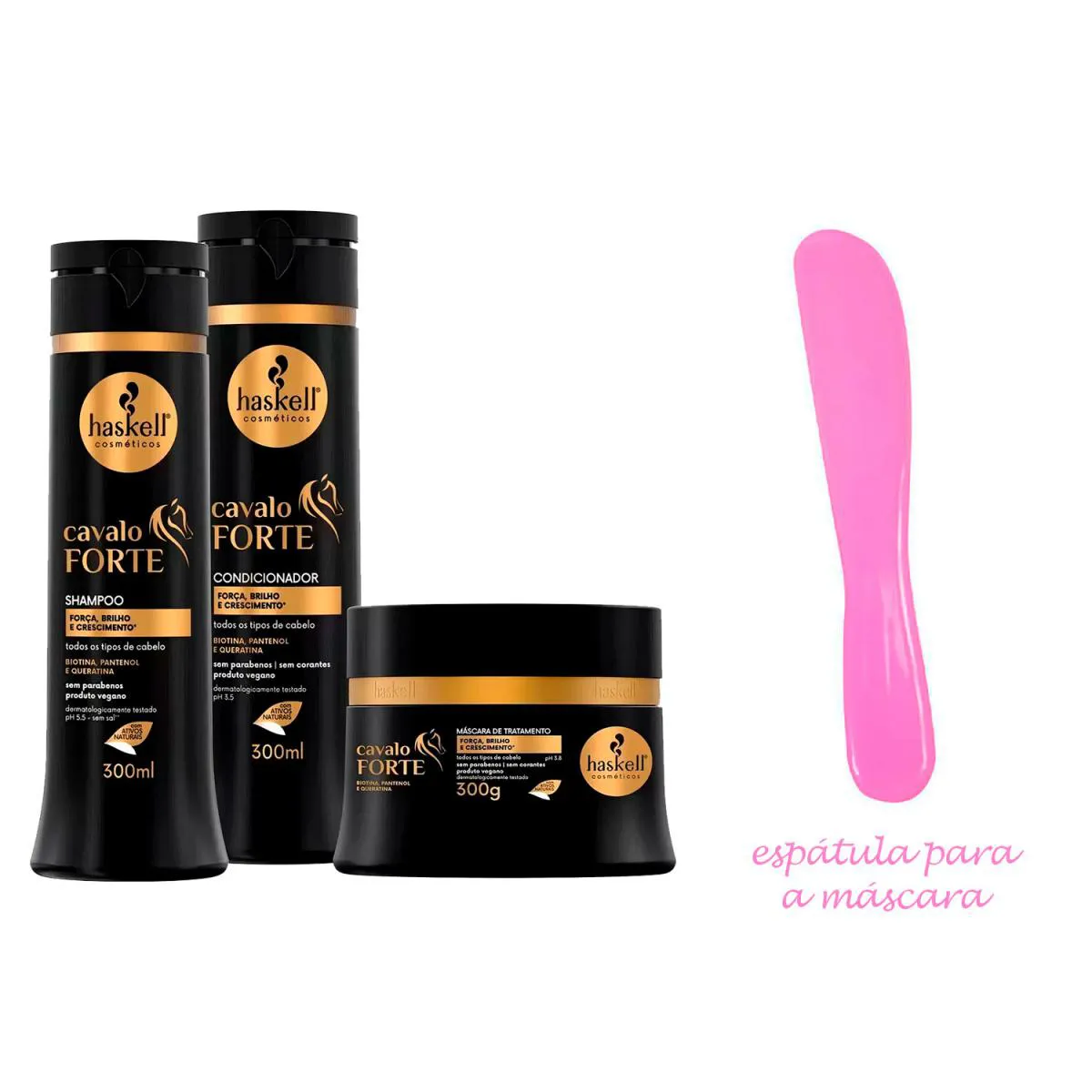 HASKELL CAVALO FORTE ORIGINAL TRIO 300ML + ESPáTULA MULTIUSO