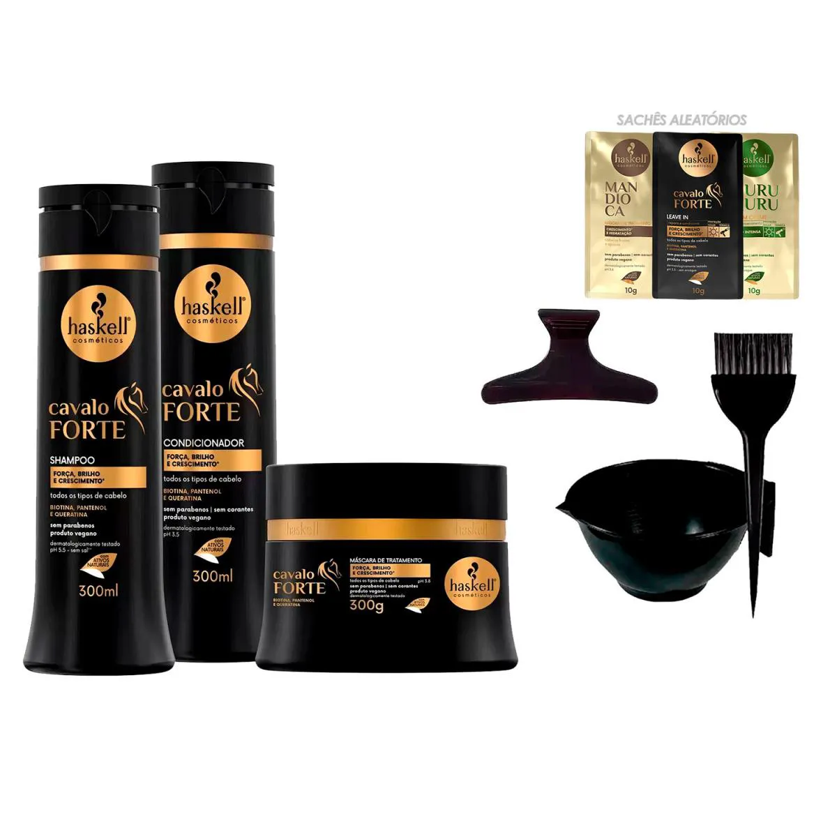HASKELL CAVALO FORTE TRIO 300ML +CUMBUCA/PRESILHA/SACHê