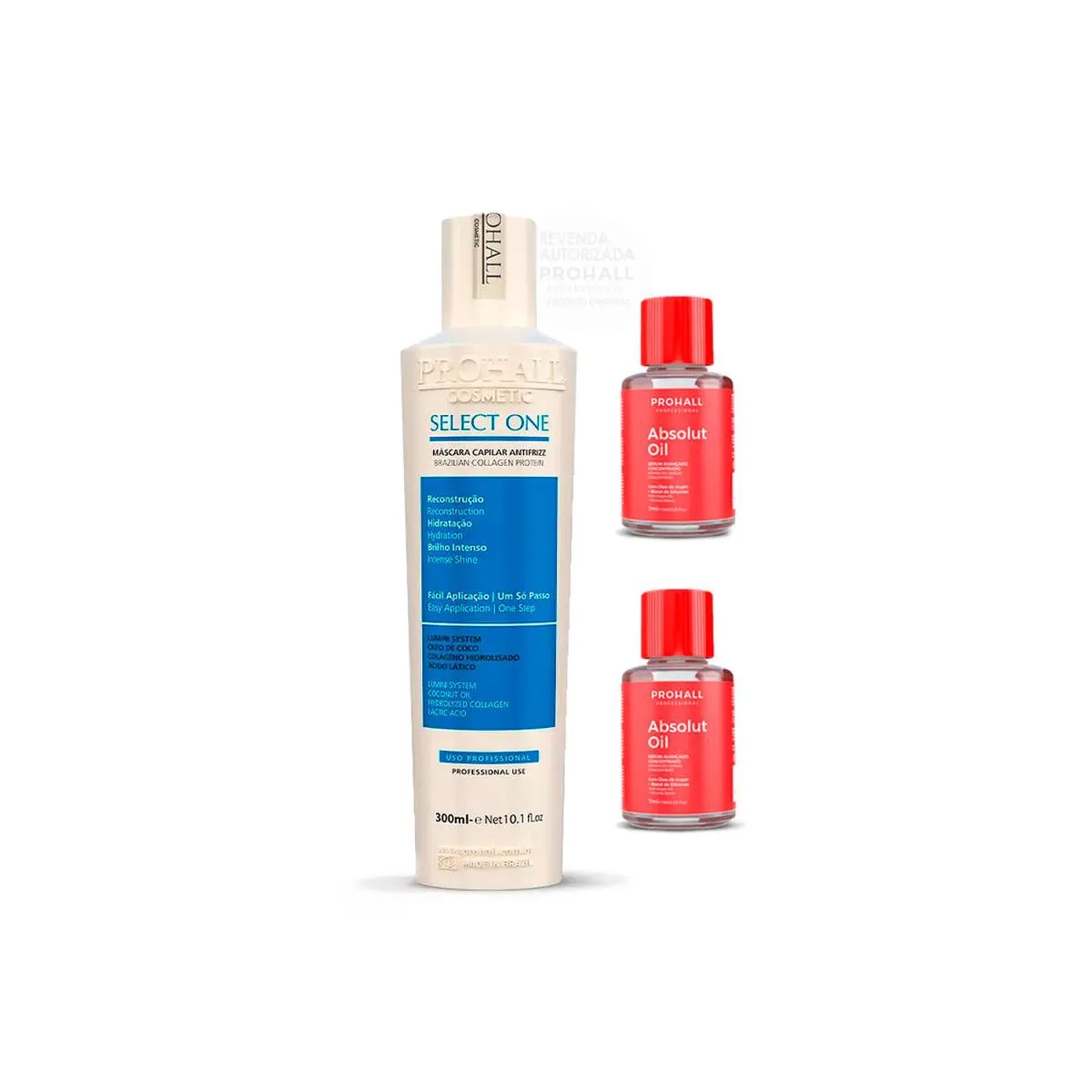 SELECT ONE PROHALL ANTIFRIZZ 300ML + 2 ÓLEOS DE PONTAS 7ML