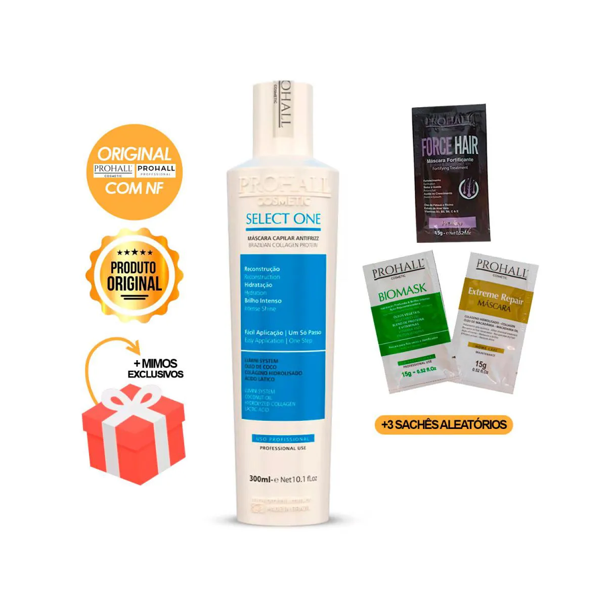 SELECT ONE PROHALL 300ML + 3 SACHêS DE 15G PROHALL
