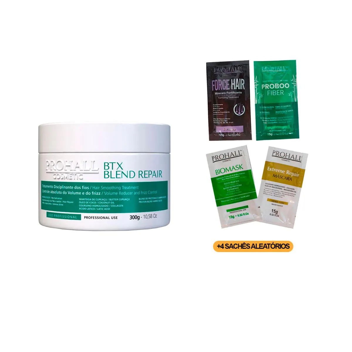 BTX ORGâNICO BLEND REPAIR PROHALL 300G + 4 SACHêS PROHALL
