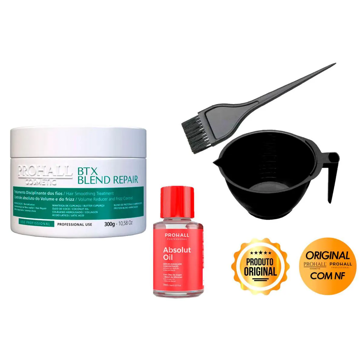 BTX BLEND REPAIR PROHALL 300G + 1 ÓLEO 7ML/CUMBUCA/PINCEL