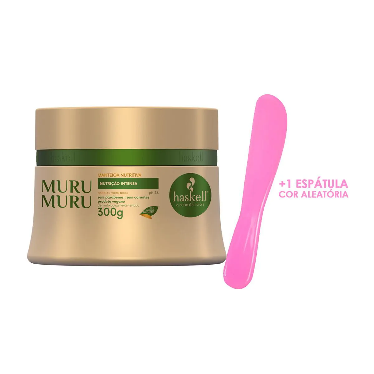 MáSCARA DE NUTRIçãO CAPILAR HASKELL MURUMURU 300G + ESPáTULA