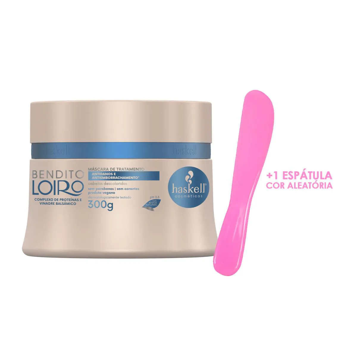 MáSCARA RECONSTRUçãO HASKELL BENDITO LOIRO 300G + ESPáTULA