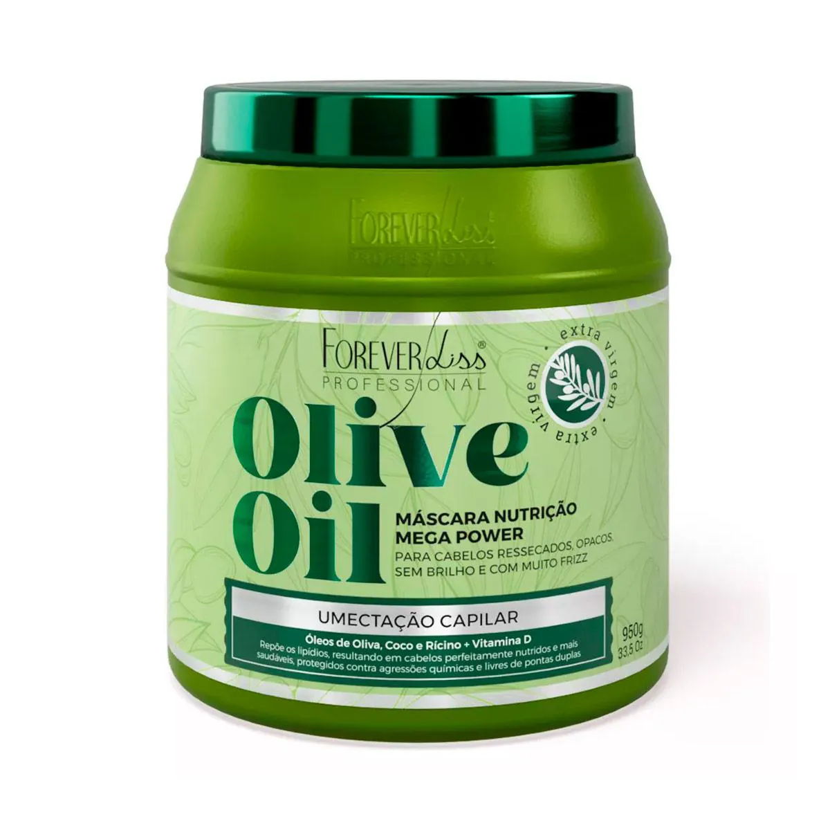 MáSCARA DE UMECTAçãO CAPILAR OLIVE OIL 950G FOREVER LISS