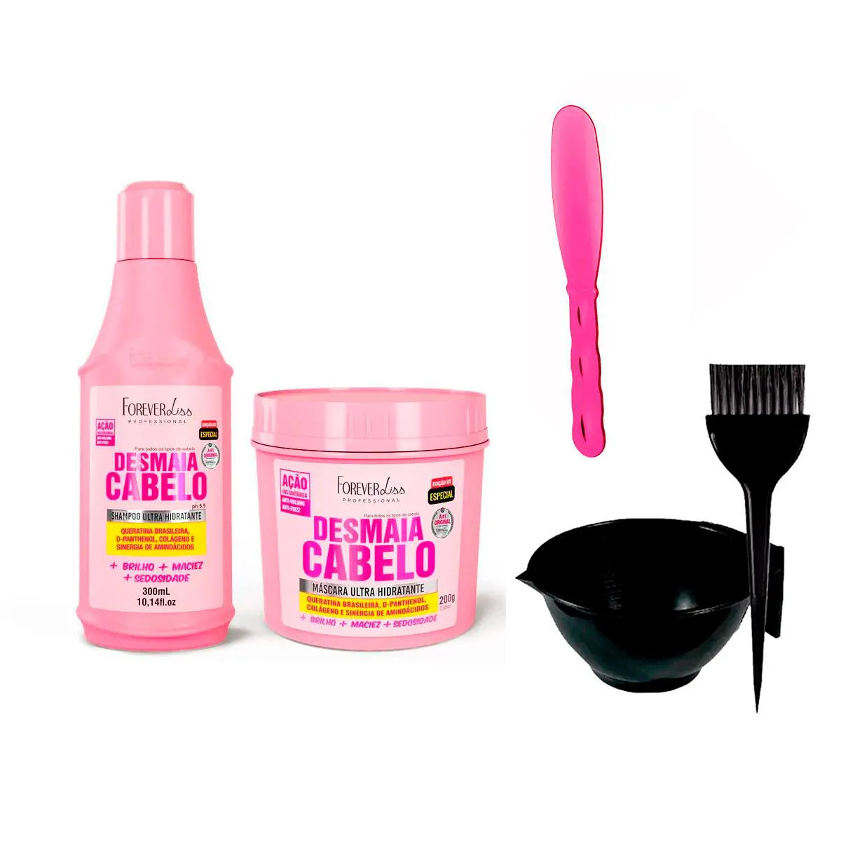 DESMAIA CABELO FOREVER LISS SHP/MáSC 200G +ESPáTULA/CUMBUCA