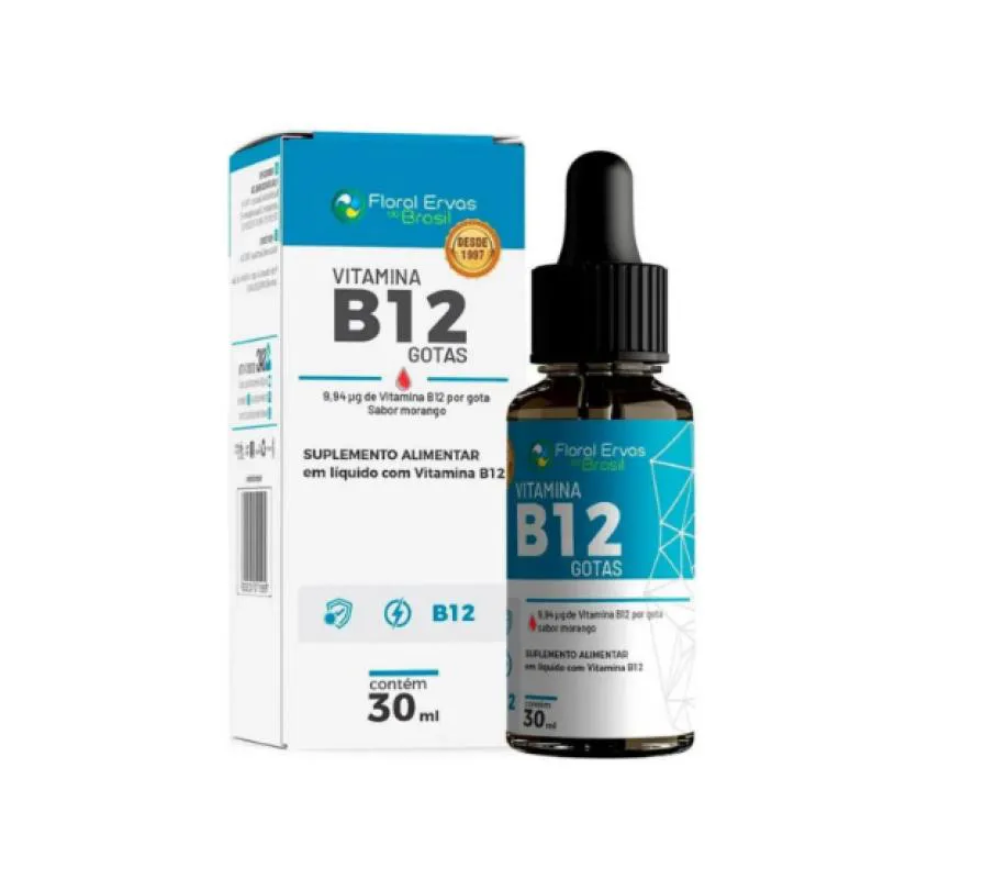 VITAMINA B12 METILCOBALAMINA 30ML - B12 FLORAL ERVAS DO BRASIL
