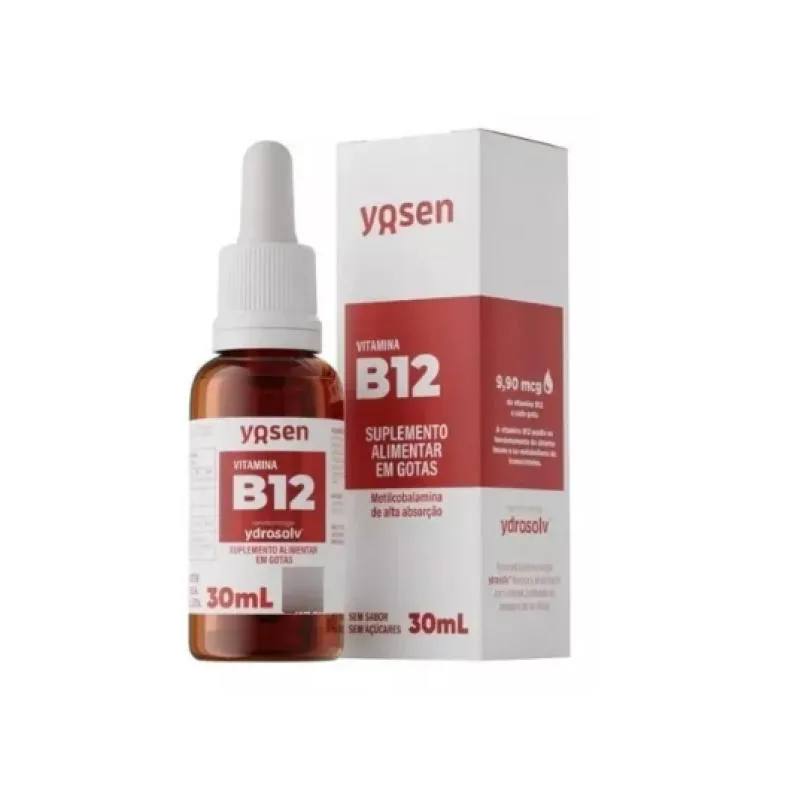 VITAMINA B12 LíQUIDA METILCOBALAMINA YDROSOLV 30ML YOSEN SEM SABOR