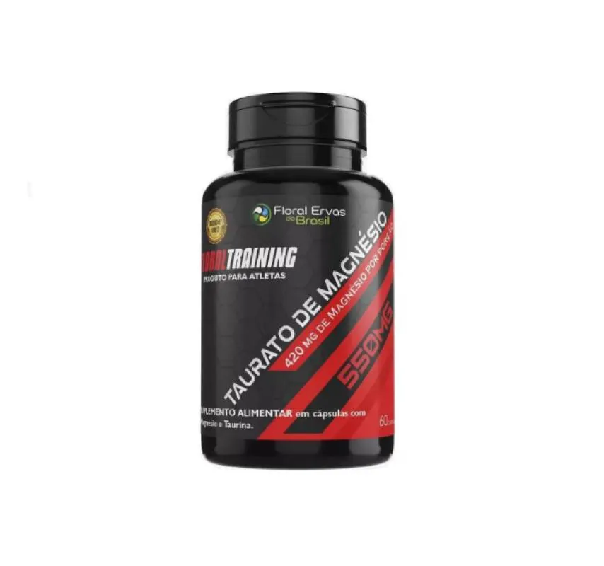 MAGNéSIO TAURATO 550MG 60 CáPSULAS FLORAL ERVAS DO BRASIL
