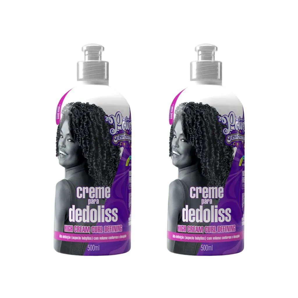 CREME PENTEAR SOUL POWER TEXT 500ML DEDOLISS - KIT C/ 2UN