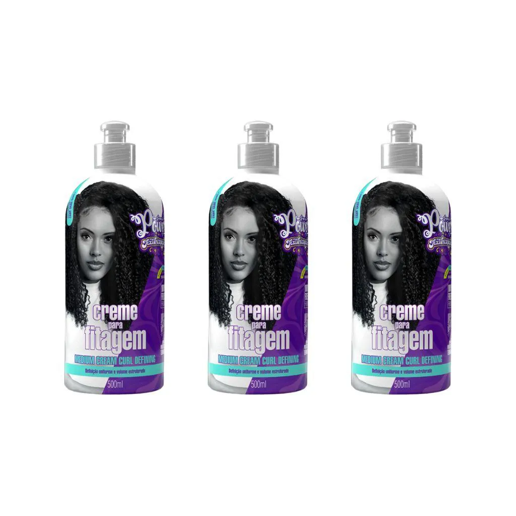 CREME PENTEAR SOUL POWER TEXT 500ML FITAGEM - KIT C/ 3UN