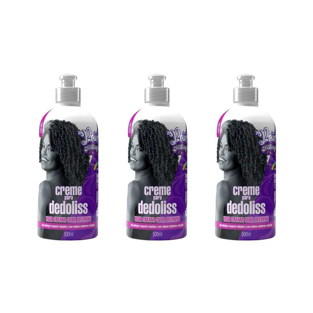 CREME PENTEAR SOUL POWER TEXT 500ML DEDOLISS - KIT C/ 3UN