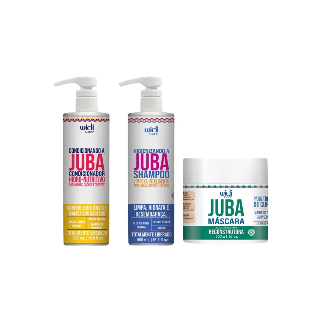 KIT WIDI CARE JUBA COND + SHAMPOO + MASCARA RECONSTRUTORA