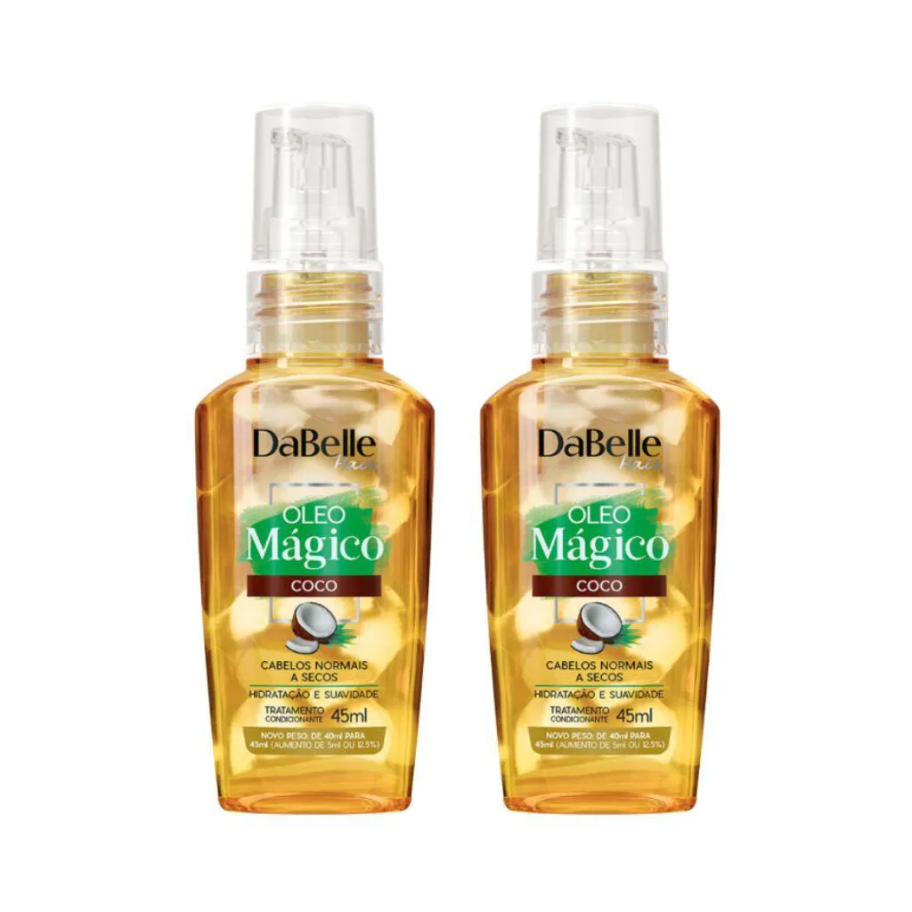 OLEO CAPILAR DABELLE 45ML MAGICO COCO - KIT C/ 2UN