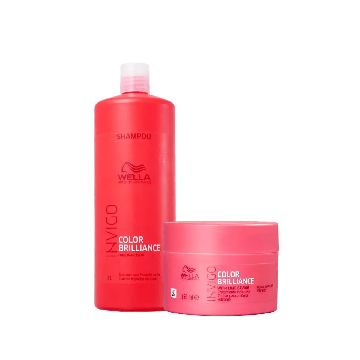 KIT BRILLIANCE SHAMPOO 1L E MáSCARA 150ML - WELLA
