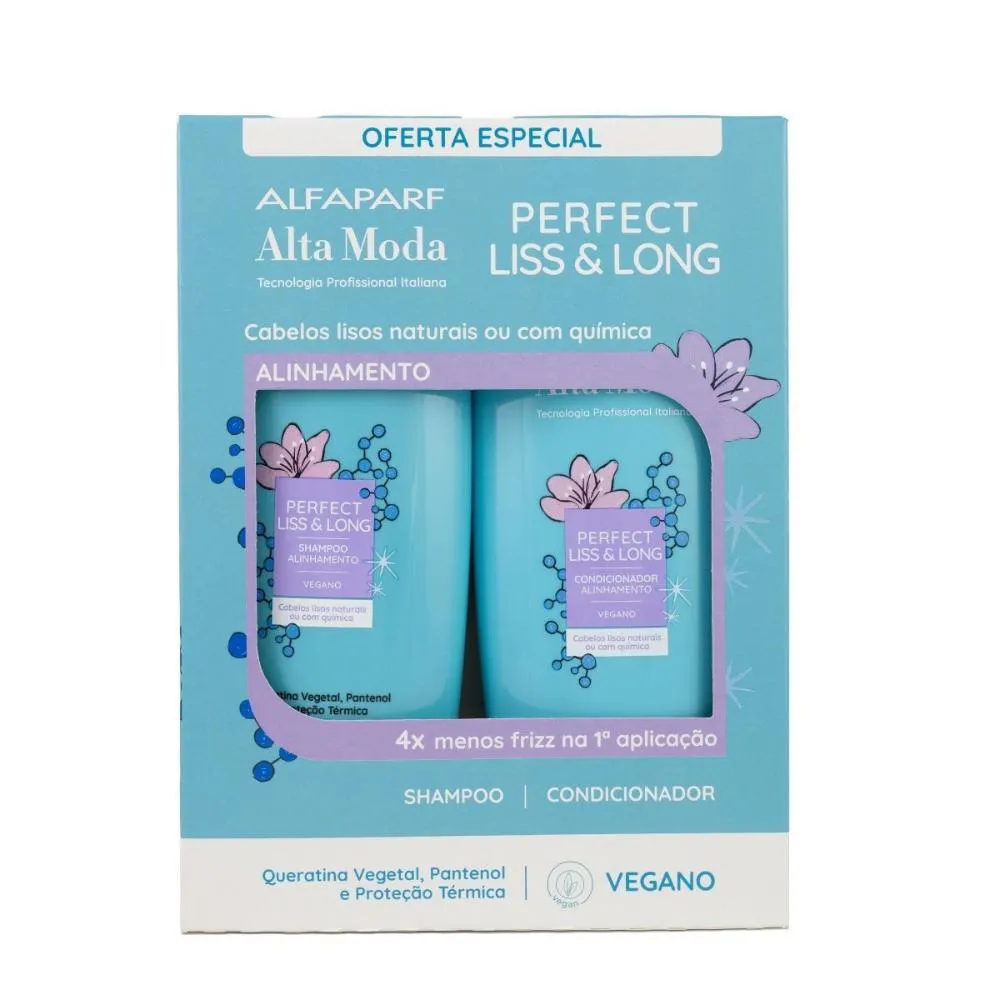 ALFAPARF ALTA MODA LISS&LONG SHAMPOO E CONDICIONADOR 300ML