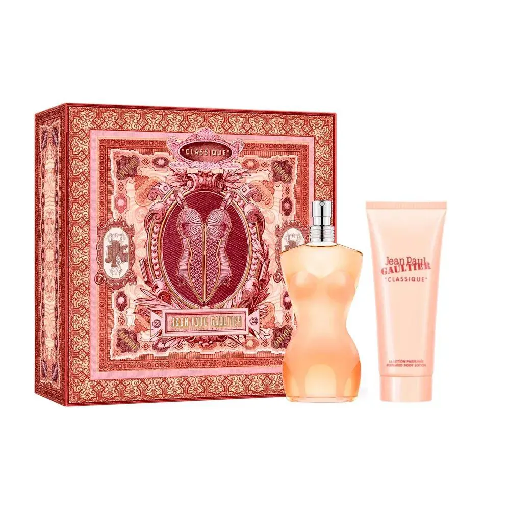 KIT JEAN PAUL GAULTIER CLASSIQUE FEMININO EDT 50ML + BODY LOTION 75ML