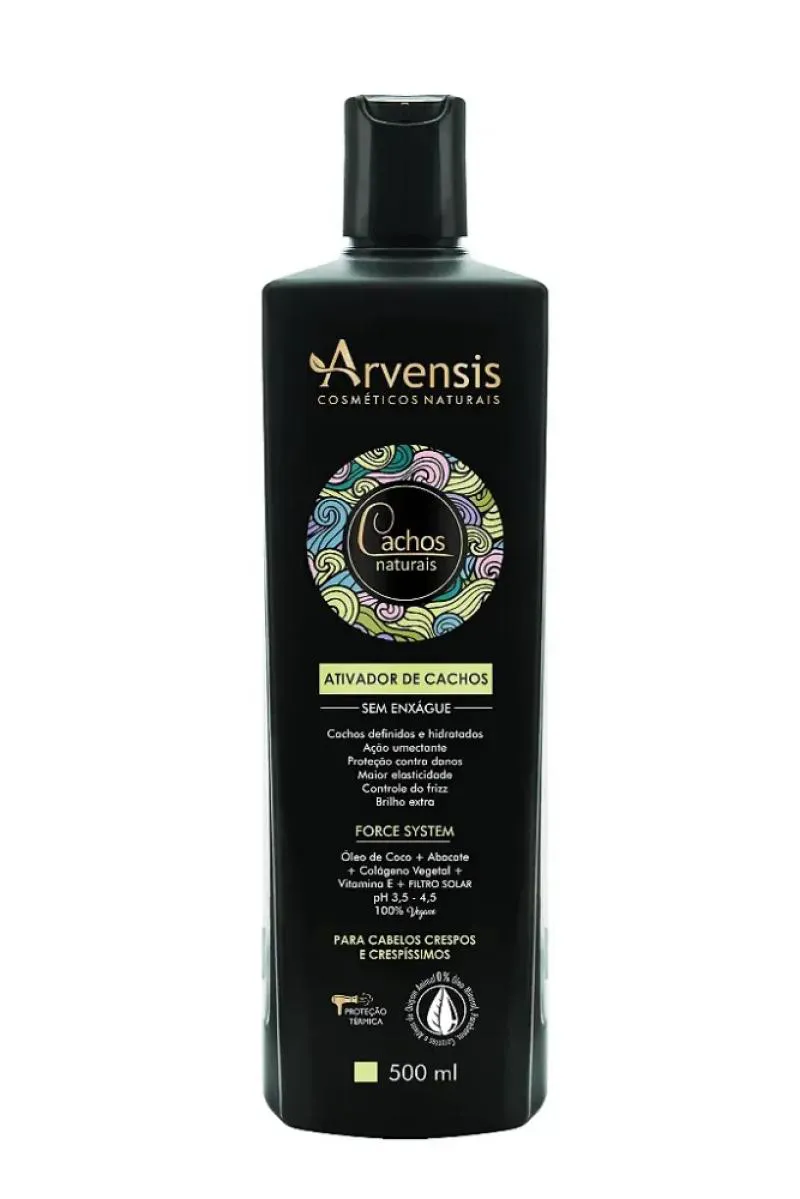 CREME ATIVADOR DE CACHOS SEM ENXAGUE 500ML (CRESPOS E CRESPÍSSIMOS) ARVENSIS