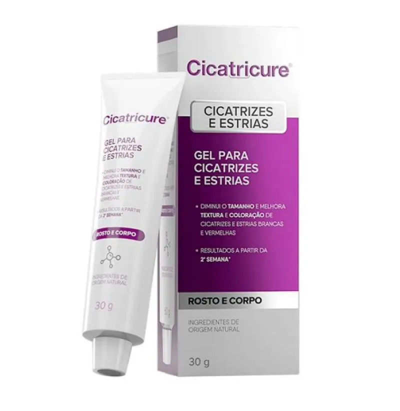 CICATRICURE GEL PARA CICATRIZES E ESTRIAS ROSTO E CORPO - 30G