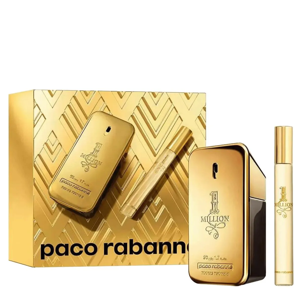 KIT PACO RABANNE ONE MILLION - EAU DE TOILETTE 50ML + TRAVEL SIZE 10ML