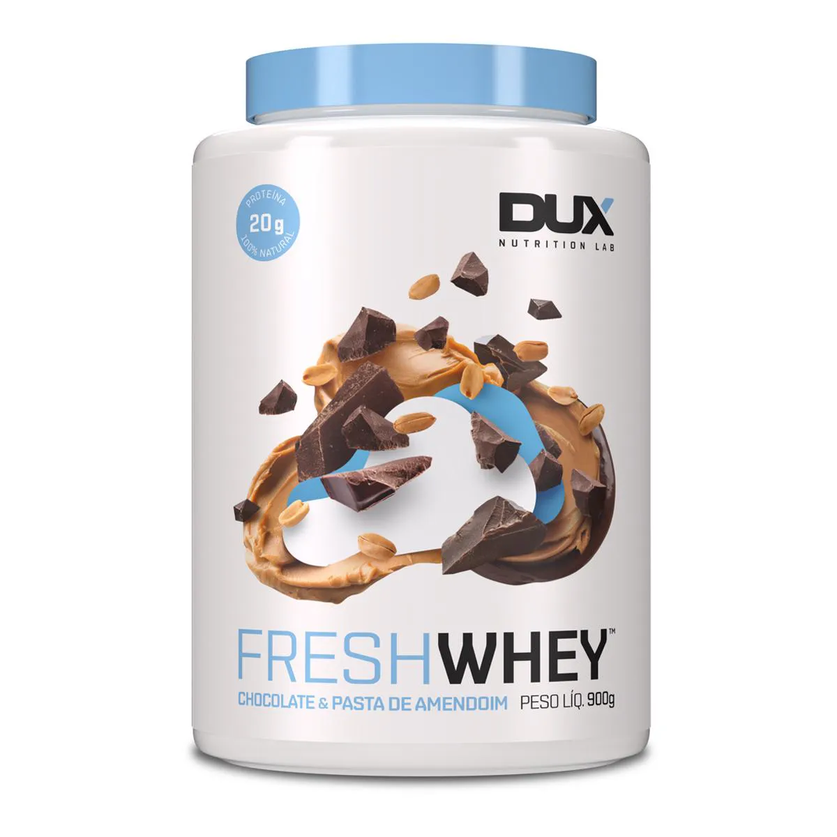 WHEY PROTEIN FRESH DUX CHOCOLATE E PASTA DE AMENDOIM 900G