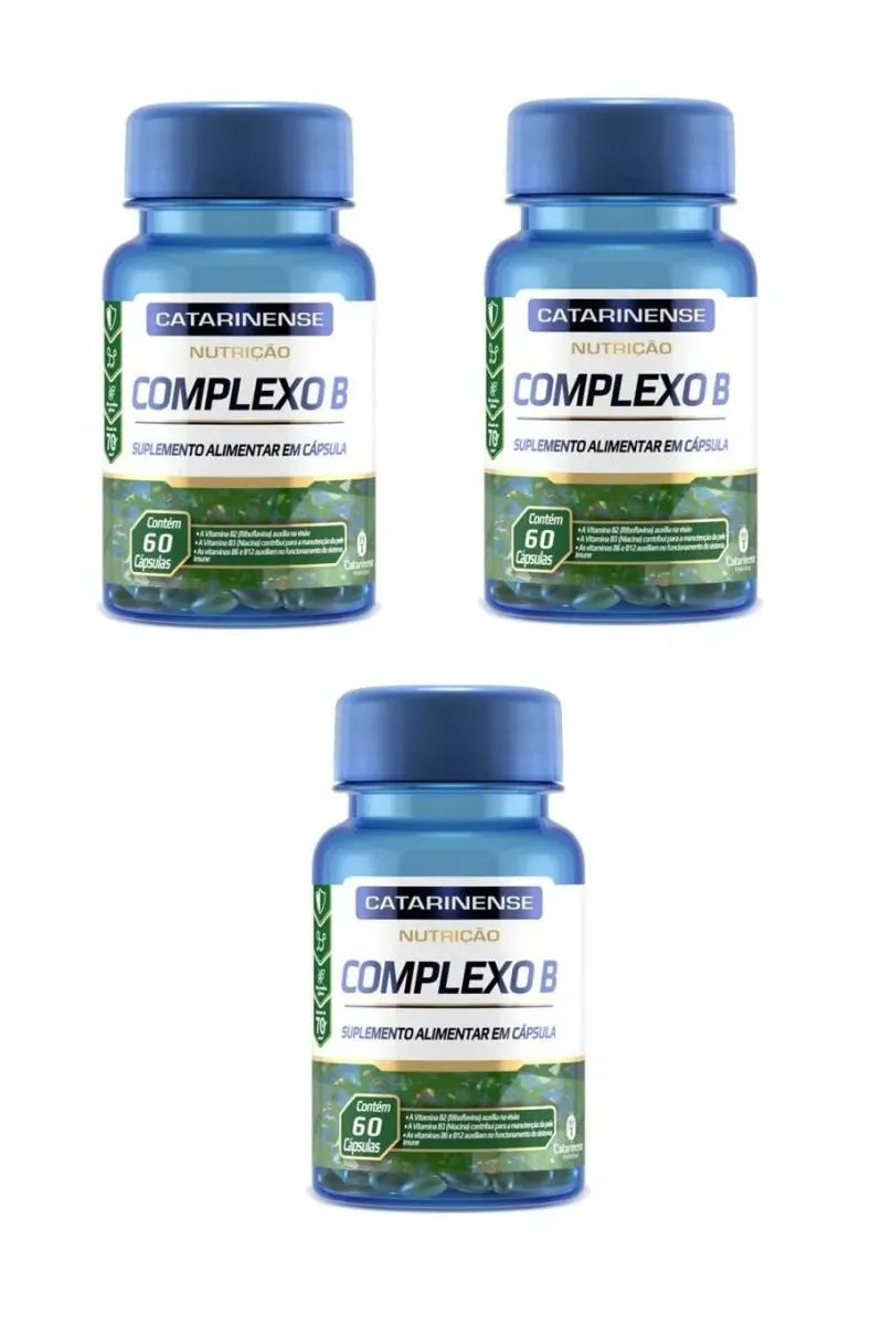 KIT 3 SUPLEMENTO CATARINENSE COMPLEXO B VITAMINAS 60CPS