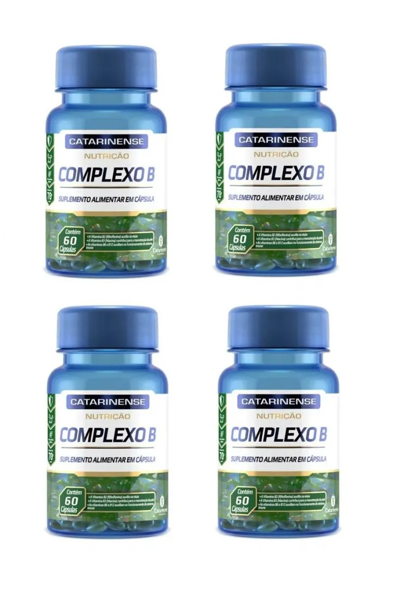 KIT 4 SUPLEMENTO CATARINENSE COMPLEXO B VITAMINAS 60CPS