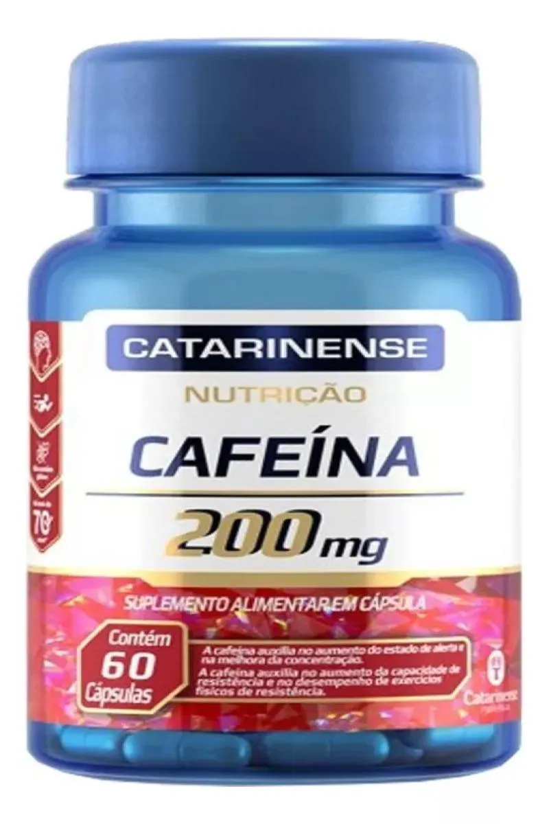 SUPLEMENTO CATARINENSE CAFEíNA 200MG ENERGIA E FOCO 60CPS