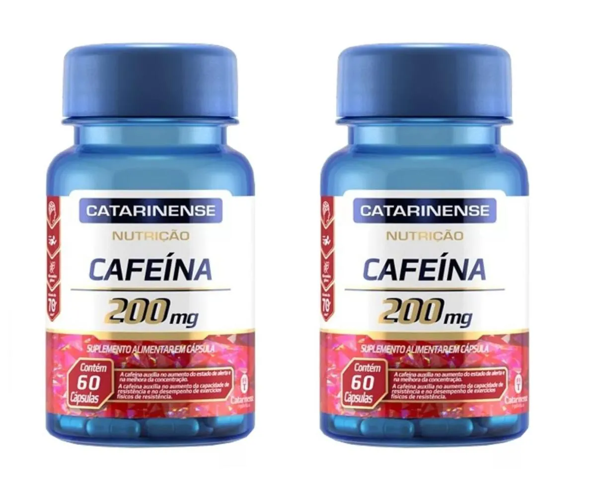 KIT 2 SUPLEMENTO CATARINENSE CAFEíNA 200MG ENERGIA  60CPS