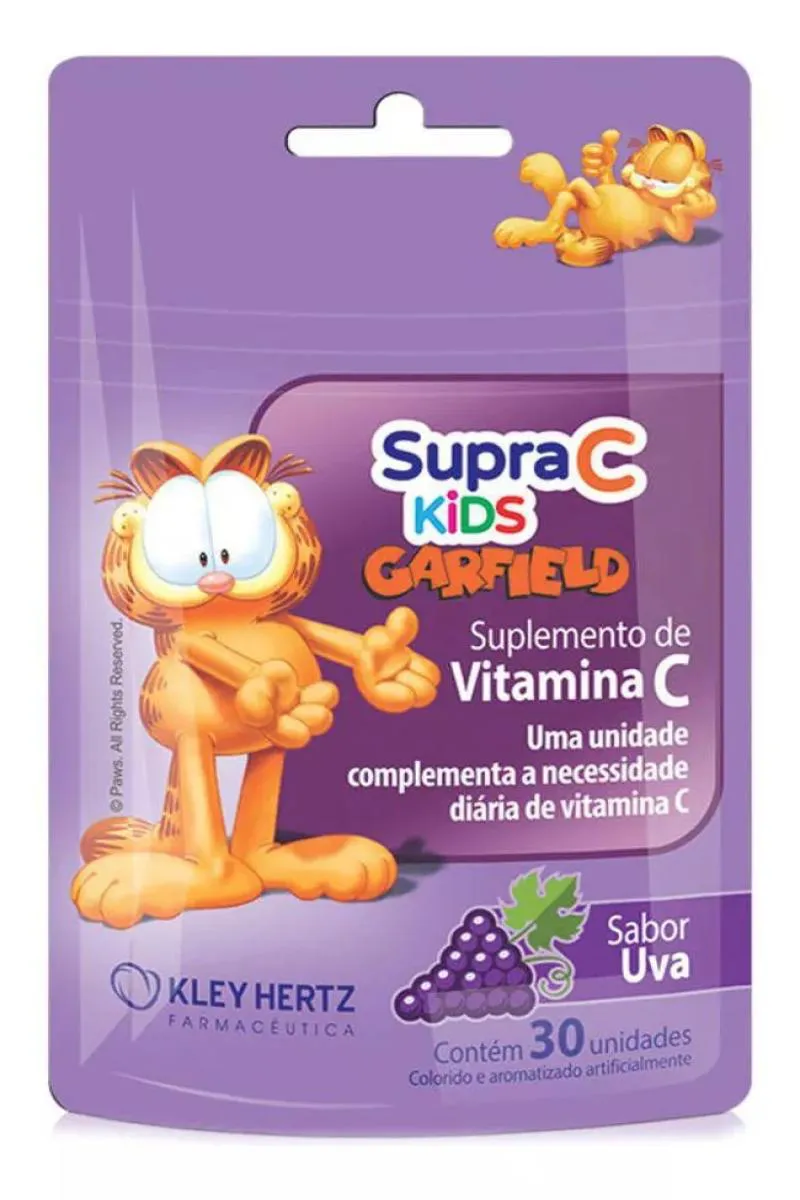 SUPRA C KIDS VITAMINA C IMUNIDADE SABOR UVA 30 GOMAS