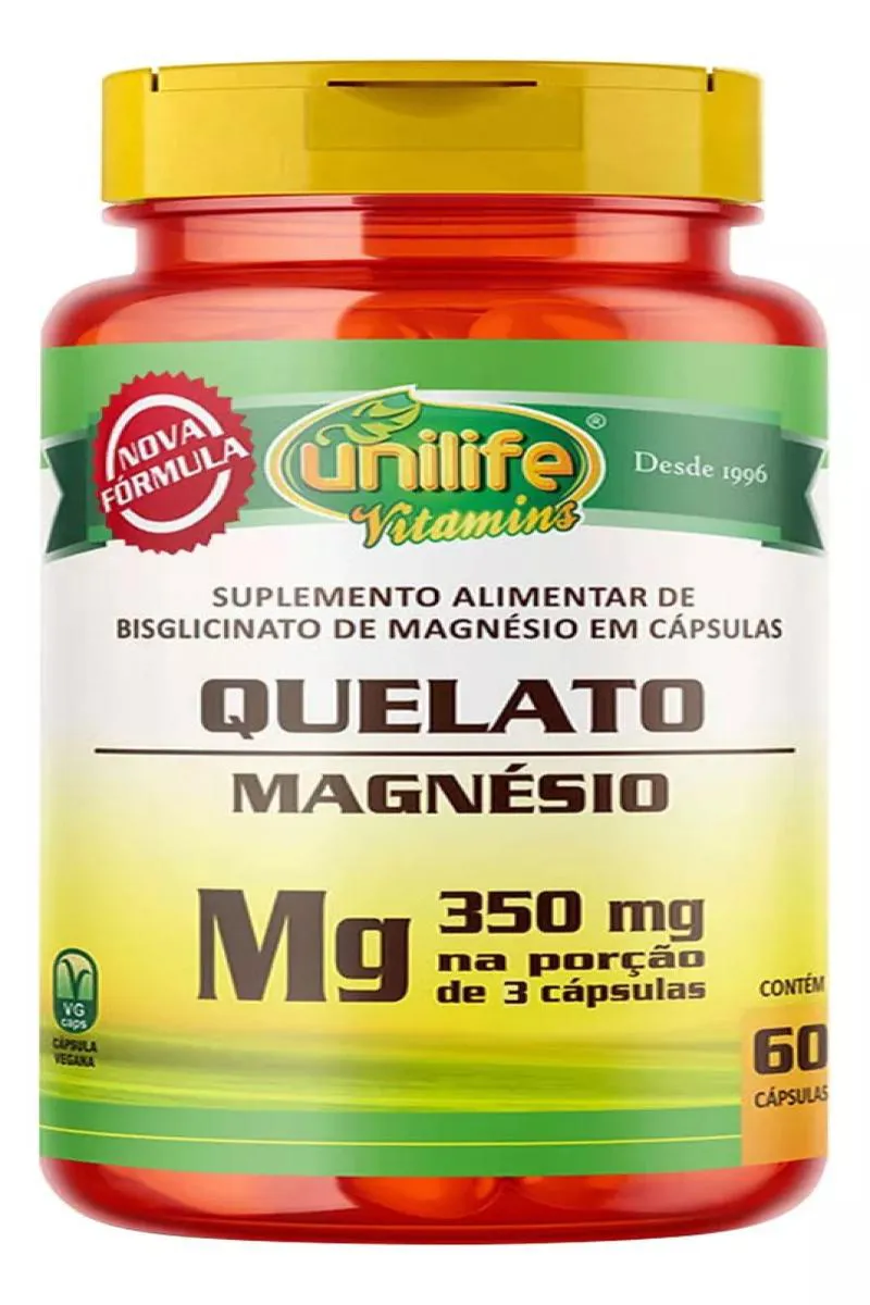SUPLEMENTO UNILIFE MAGNéSIO QUELATO 350MG 60CPS