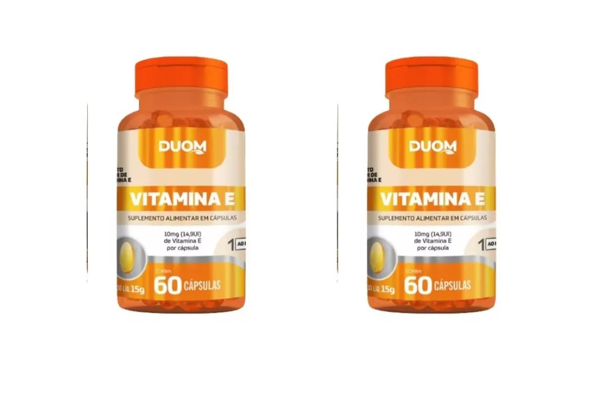 KIT 2 SUPLEMENTO VITAMINA E 15MG DUOM ANTIOXIDANTE 60CPS