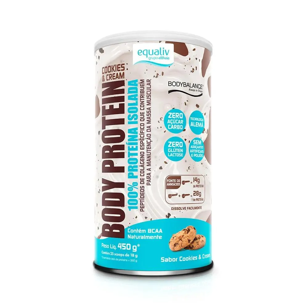 BODY PROTEIN COOKIES & CREAM EQUALIV PROTEíNA COLáGENO 450G