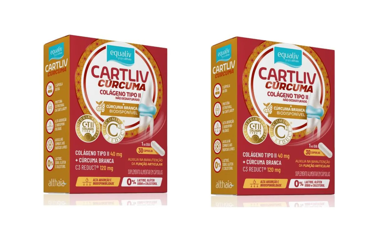KIT 2 SUPLEMENTO EQUALIV CARTLIV CúRCUMA COLáGENO TIPO 2 30CPS