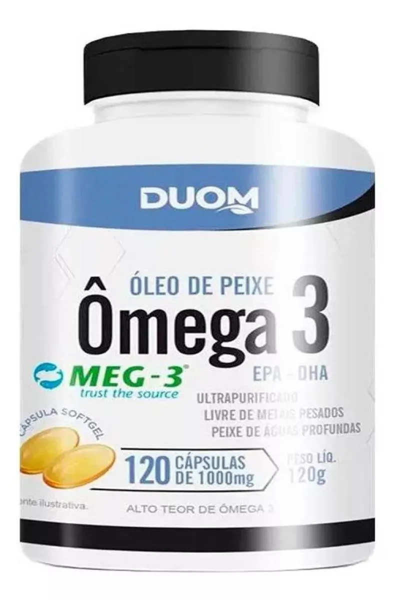 SUPLEMENTO ÔMEGA 3 1000MG DUOM ÓLEO DE PEIXE 120CPS