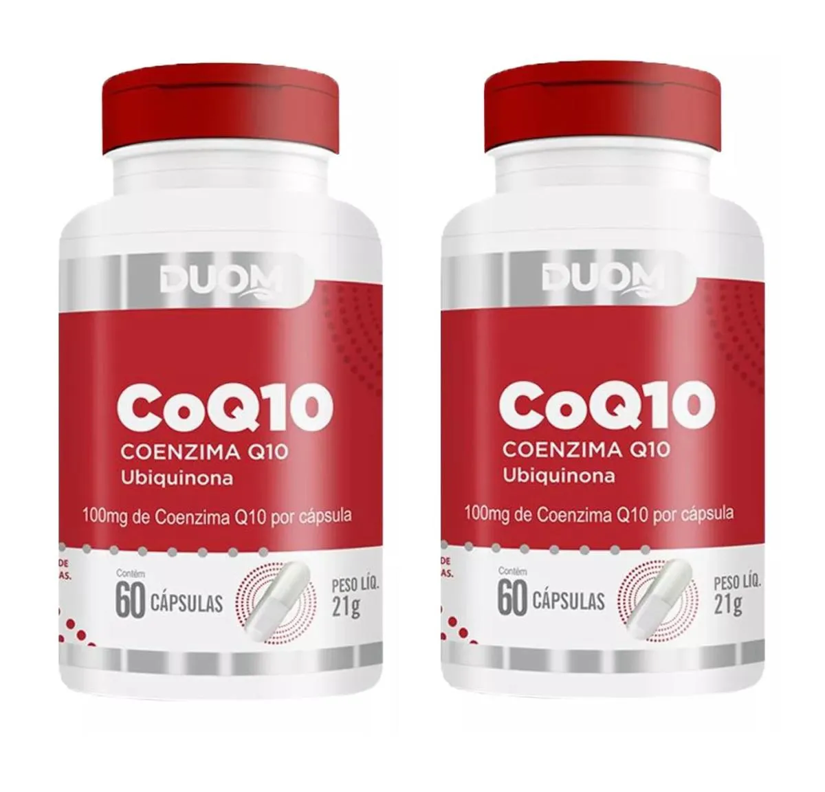 KIT 2 SUPLEMENTO COENZIMA Q10 UBIQUINONA DUOM ENERGIA 60CPS