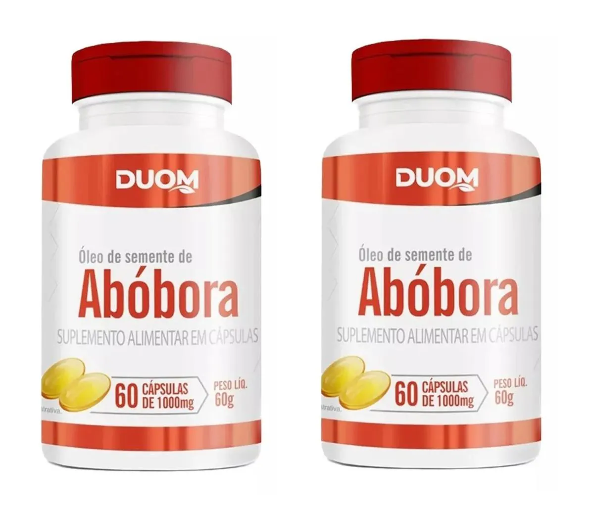 KIT 2 SUPLEMENTO ÓLEO DE SEMENTE DE ABóBORA DUOM 60CPS